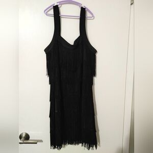 Black Fringe Dress